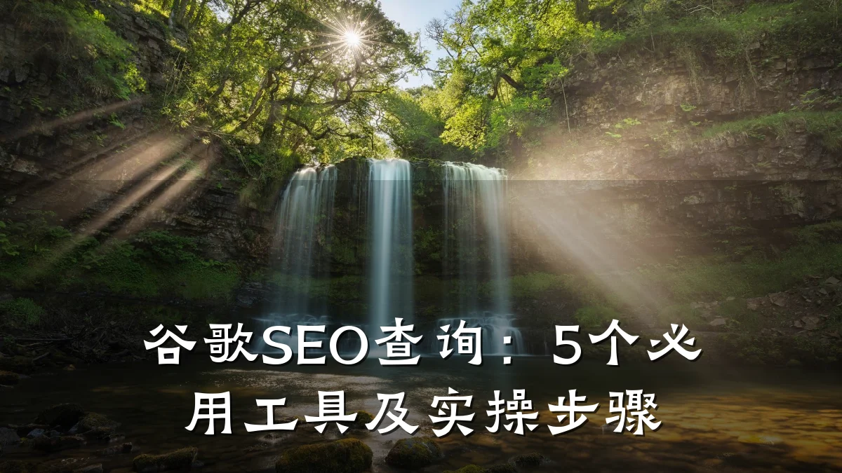 谷歌SEO查询:5个必用工具及实操步骤