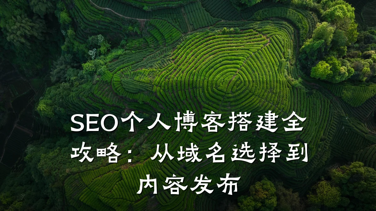 SEO个人博客搭建全攻略:从域名选择到内容发布